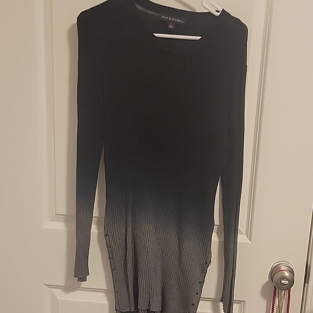 Express Black and Gray Ombre Sweater